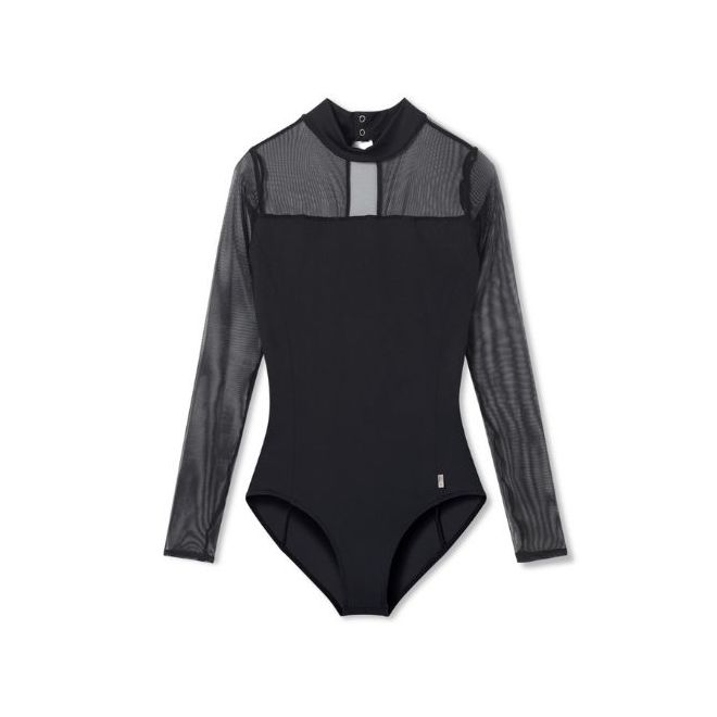 NELACOLLECTION MESH LONG-SLEEVED LEOTARD