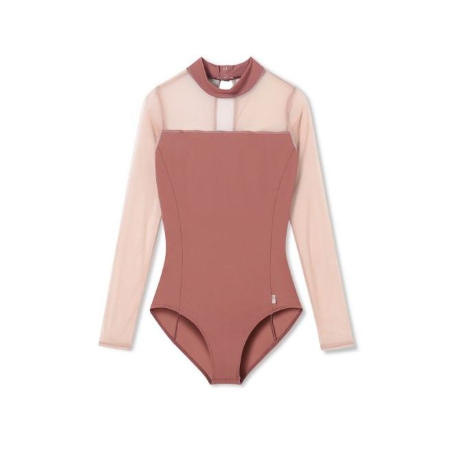 NELACOLLECTION MESH LONG-SLEEVED LEOTARD
