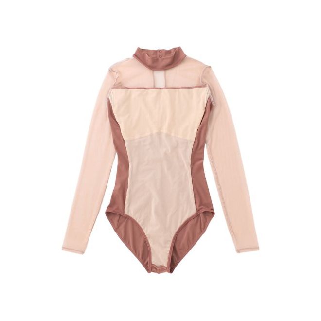 NELACOLLECTION MESH LONG-SLEEVED LEOTARD