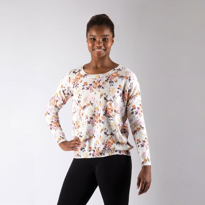 DEHA FLORAL PRINT SWEATSHIRT