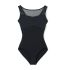CHACOTT TANK-SLEEVED LEOTARD WITH MESH