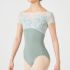 MAY NAGAHISA CHERRY BLOSSOM FRENCH SLEEVED LEOTARD