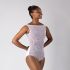 BOATNECK LEOTARD WITH LACE AND MESH OVERLAY