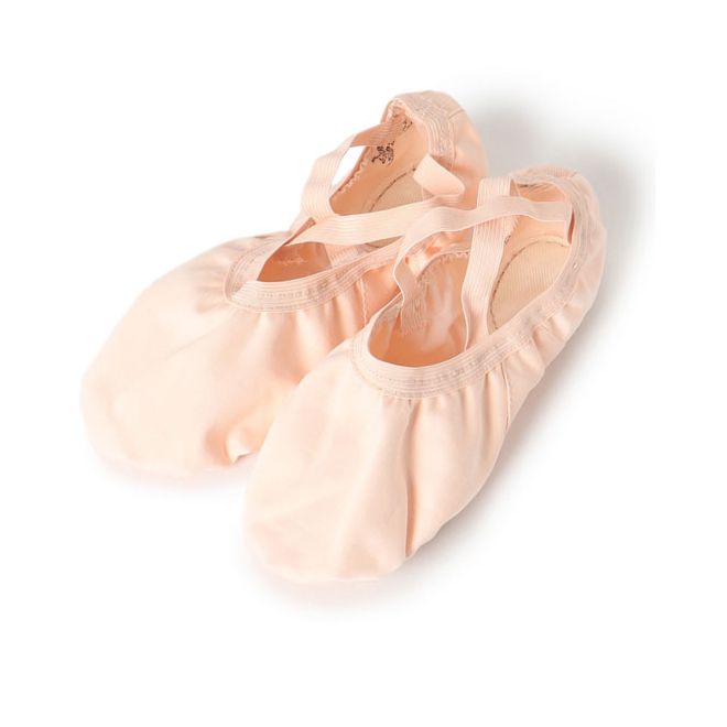 SPLIT-SOLE STRETCH CANVAS BALLET SLIPPER