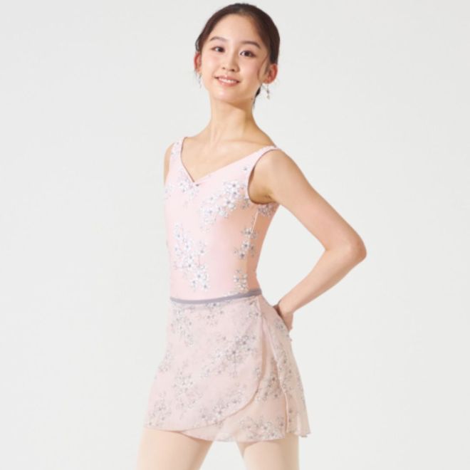 MAY NAGAHISA CHERRY BLOSSOM TANK SLEEVED LEOTARD