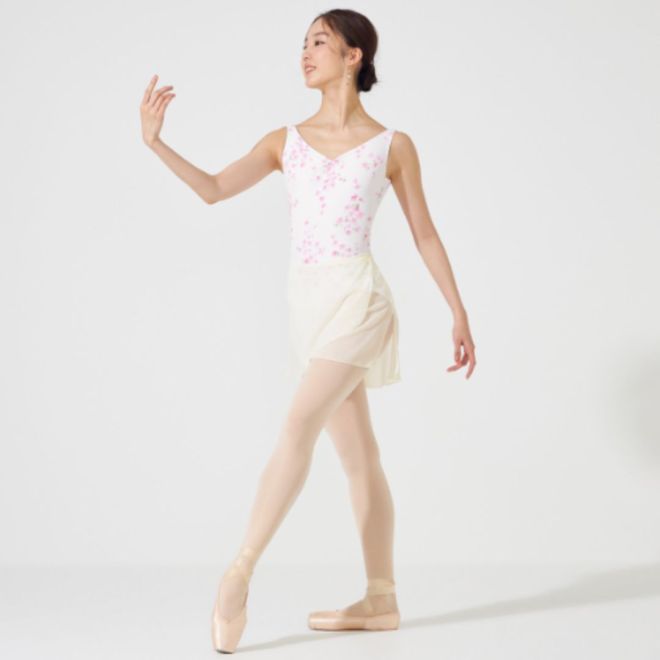 MAY NAGAHISA CHERRY BLOSSOM TANK SLEEVED LEOTARD