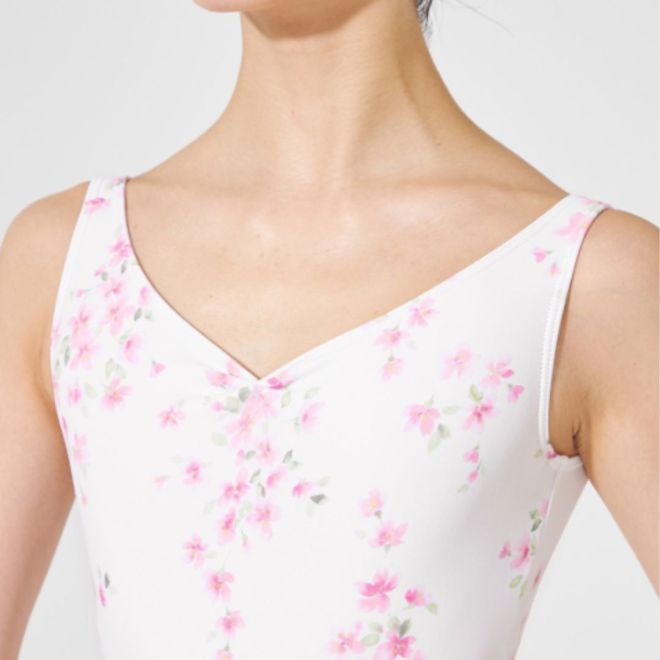 MAY NAGAHISA CHERRY BLOSSOM TANK SLEEVED LEOTARD