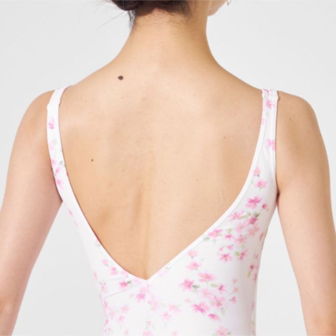 MAY NAGAHISA CHERRY BLOSSOM TANK SLEEVED LEOTARD