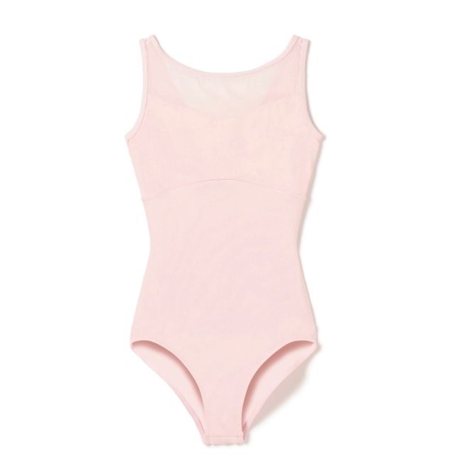 CHACOTT TANK-SLEEVED LEOTARD WITH MESH