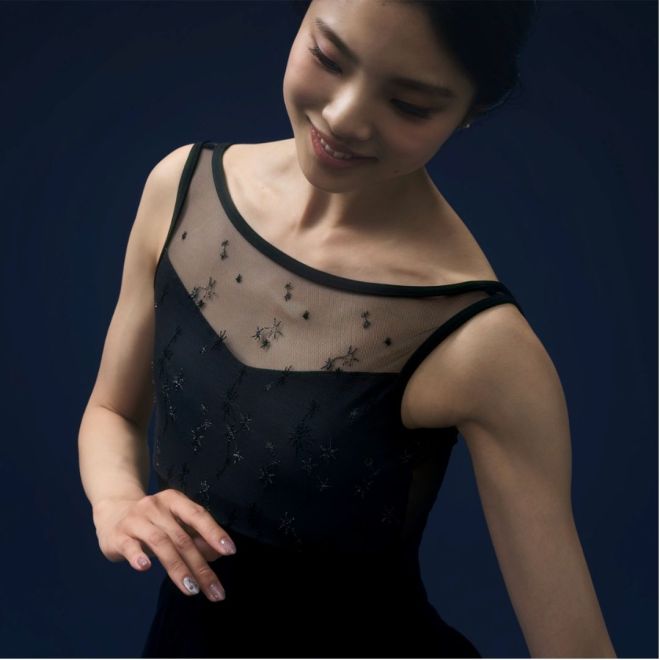 CHACOTT LEOTARD WITH EMBROIDERED UPPER