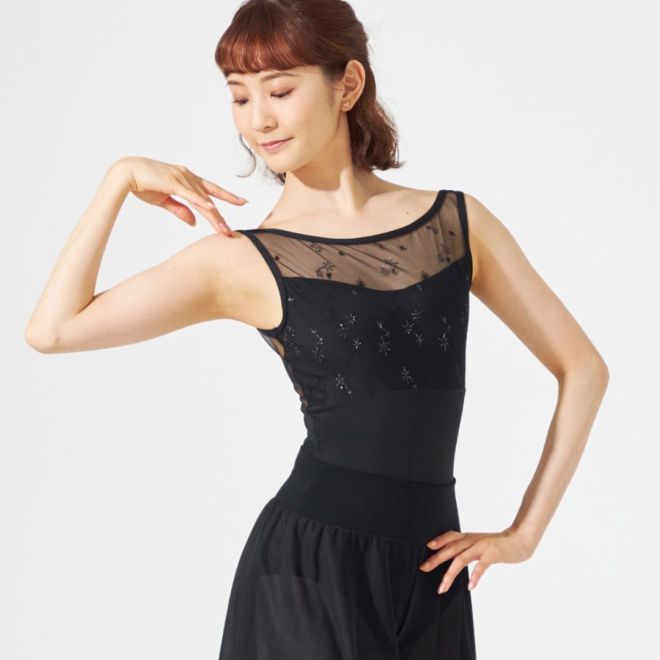 CHACOTT LEOTARD WITH EMBROIDERED UPPER