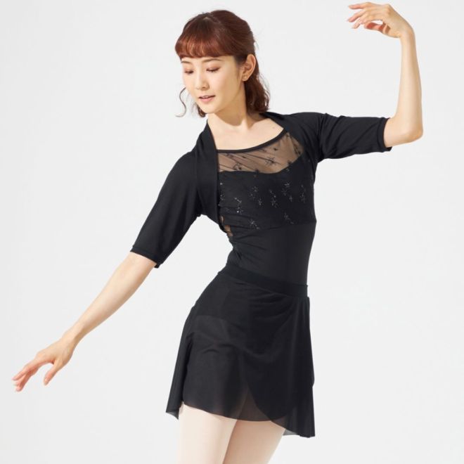 CHACOTT LEOTARD WITH EMBROIDERED UPPER
