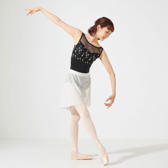 CHACOTT LEOTARD WITH EMBROIDERED UPPER