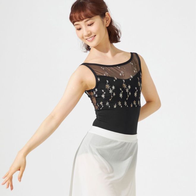 CHACOTT LEOTARD WITH EMBROIDERED UPPER