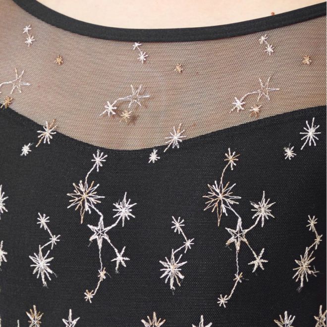 CHACOTT LEOTARD WITH EMBROIDERED UPPER