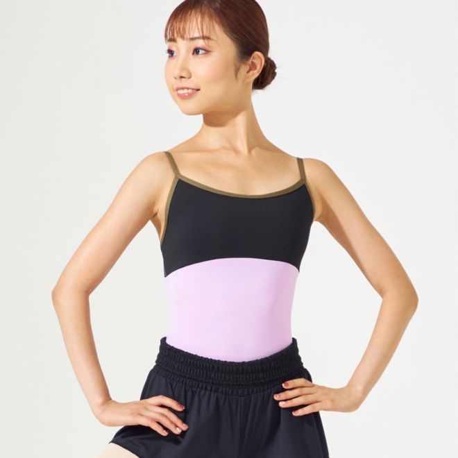 CHACOTT COLOR-BLOCK STYLE CAMISOLE LEOTARD