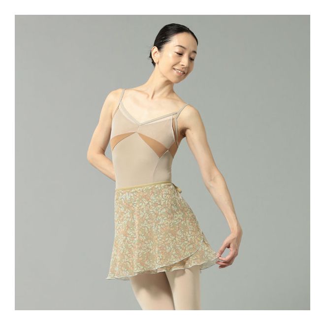 CHACOTT CAMISOLE LEOTARD WITH MESH OVERLAY