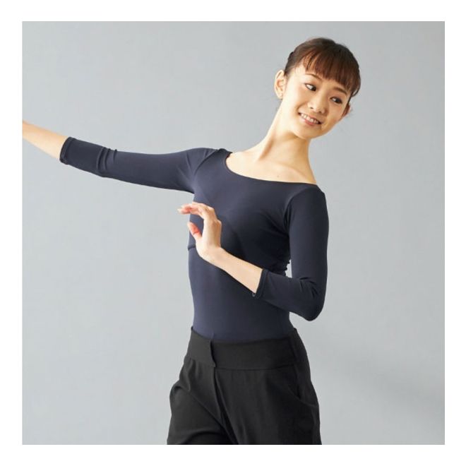 CHACOTT 3/4-SLEEVED LEOTARD