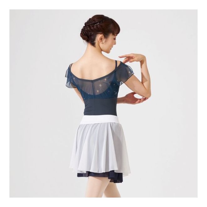 CHACOTT S/S 2024: FLARED SLEEVE LEOTARD W/ PATTERN