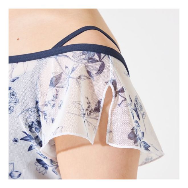 CHACOTT S/S 2024: FLARED SLEEVE LEOTARD W/ PATTERN