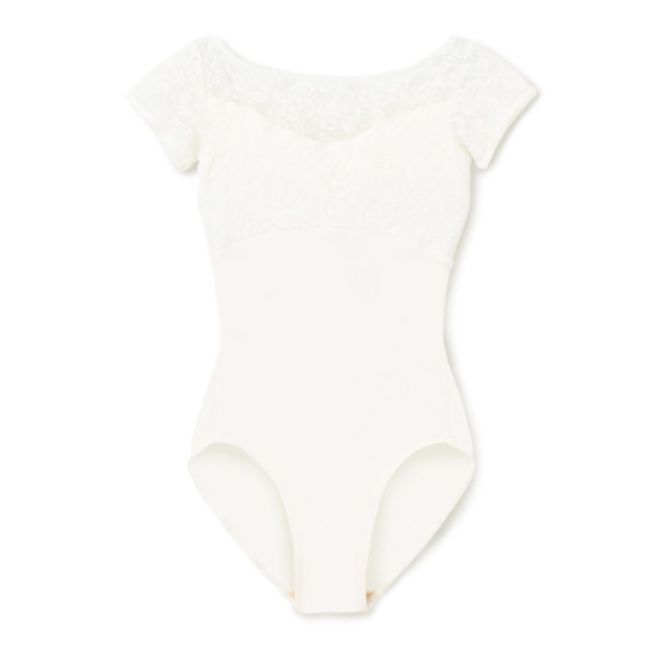 MAY NAGAHISA CHERRY BLOSSOM FRENCH SLEEVED LEOTARD