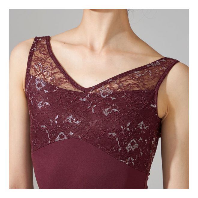 NELA LACE TANK SLEEVED LEOTARD