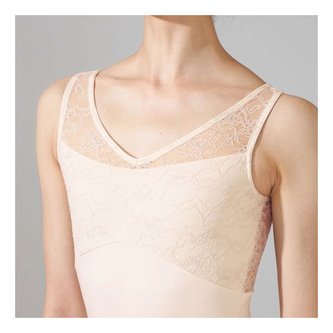 NELA LACE TANK SLEEVED LEOTARD