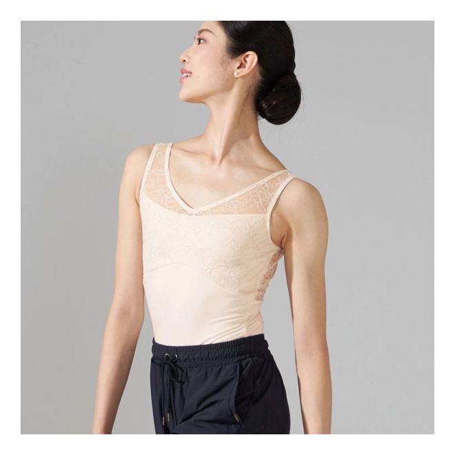 NELA LACE TANK SLEEVED LEOTARD