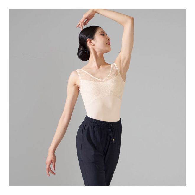 NELA LACE TANK SLEEVED LEOTARD