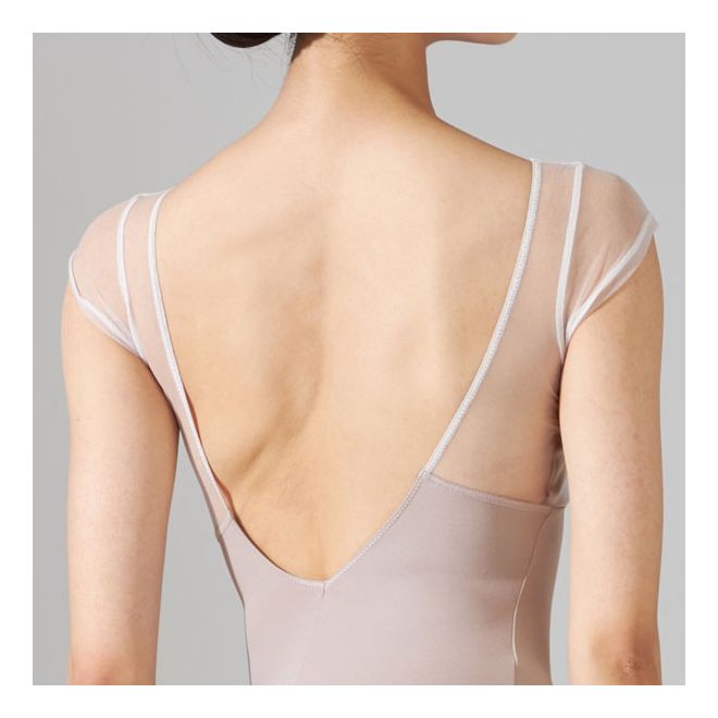 NELA MESH CAP SLEEVED LEOTARD