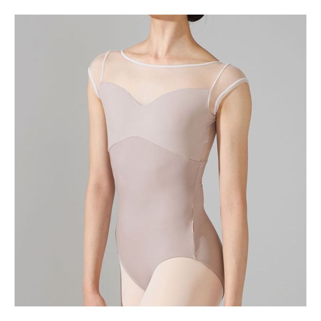 NELA MESH CAP SLEEVED LEOTARD