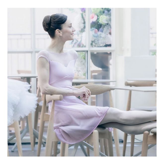 NELA MESH CAP SLEEVED LEOTARD