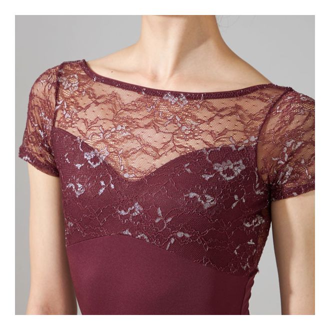 NELA LACE CAP SLEEVED LEOTARD