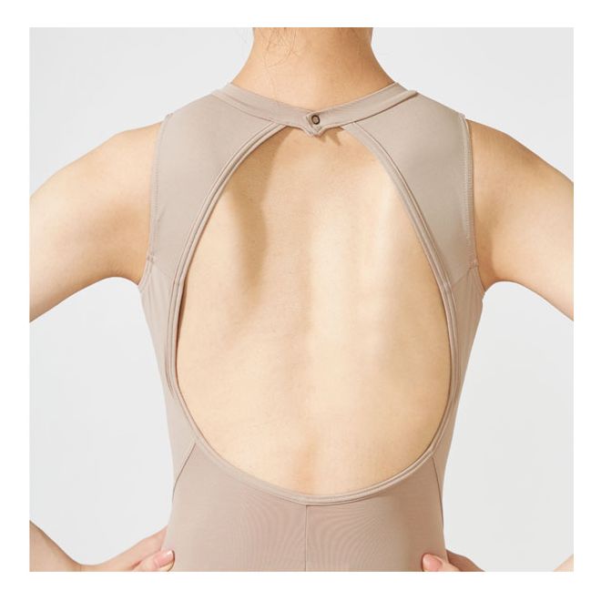 HIGH NECK LEOTARD WITH OPEN BACK