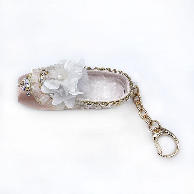 DECORATED MINI POINTE SHOE KEY RING