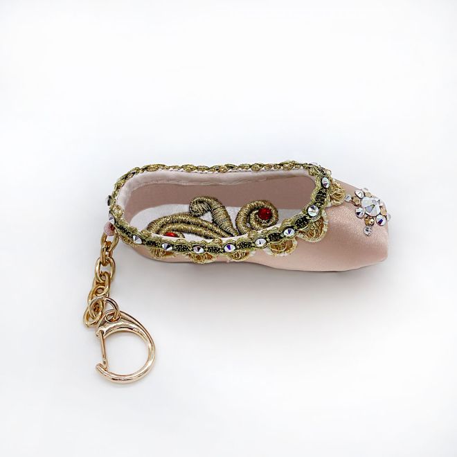 DECORATED MINI POINTE SHOE KEY RING