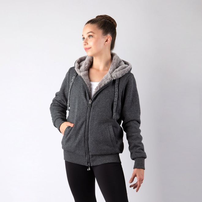 REVERSIBLE HOOD F-ZIP SWEATSHIRT