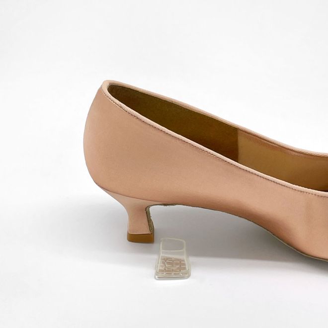 SQUARE FLARED HEEL COVERS WITH SUEDE