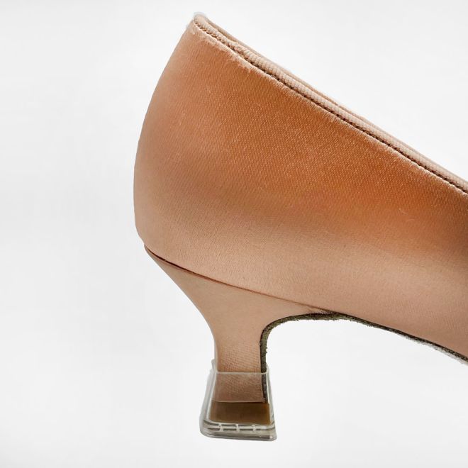 SQUARE FLARED HEEL COVERS WITH SUEDE